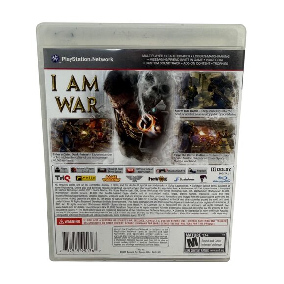 Playstation 3 PS3 - Warhammer 40k Space Marine - CIB - Tested/Works - Picture 2 of 4